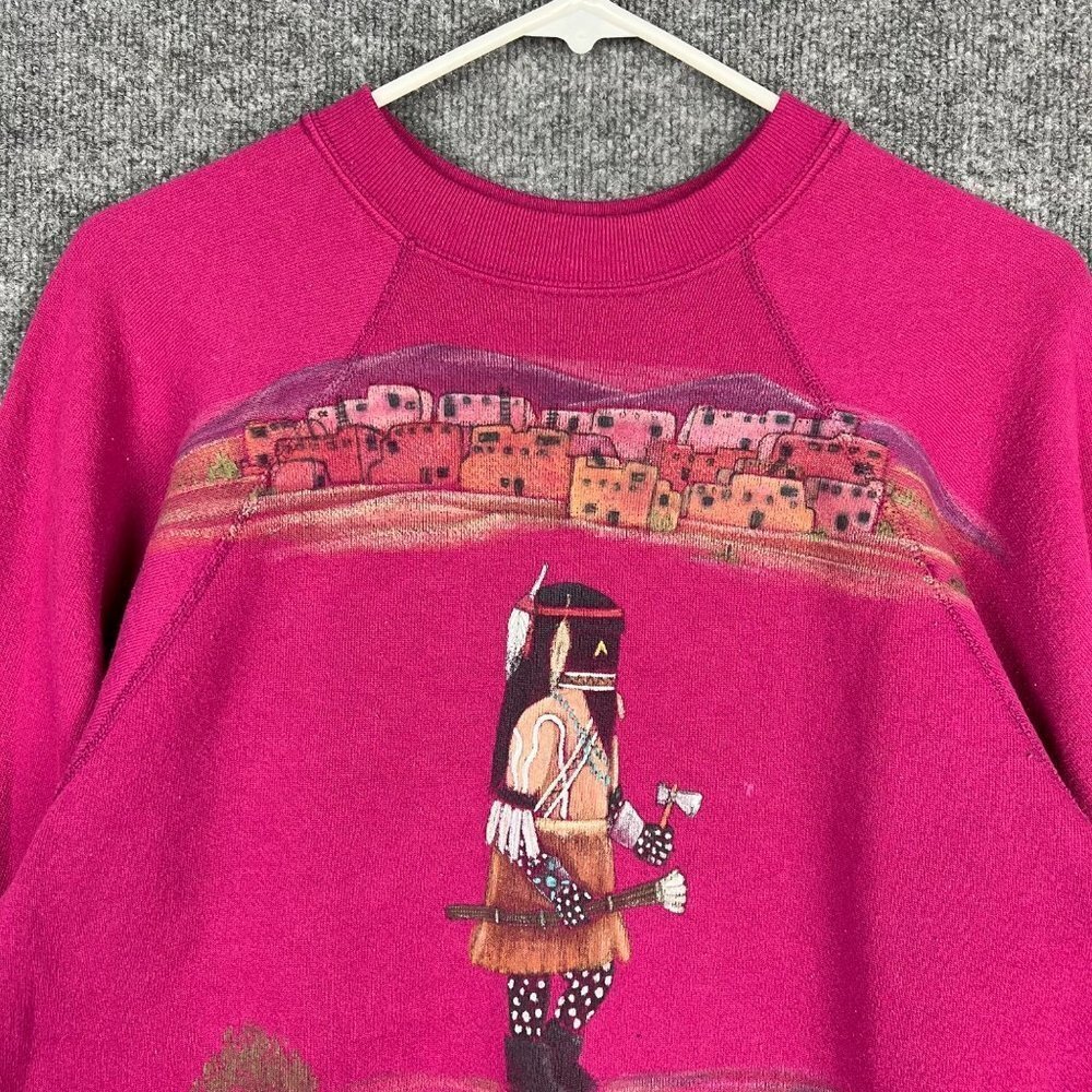 Vintage‎ USA Tultex Native Girl Graphic Art Sweatshirt Women's SZ Small - Picture 2 of 9